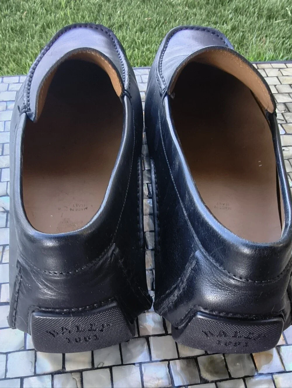 Bally black leather